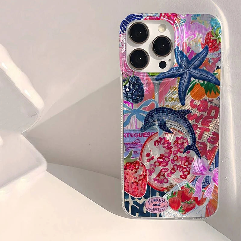 Seaside Wave Beach Pattern iPhone Case - Shockproof Cover