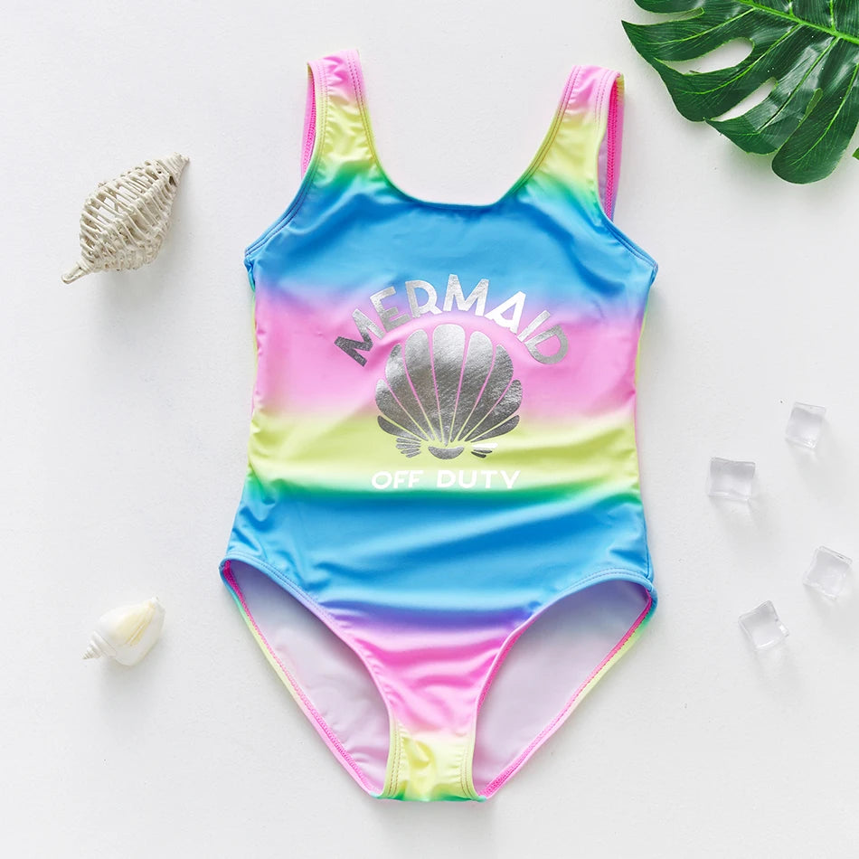 Girls' Mermaid One Piece Swimsuit