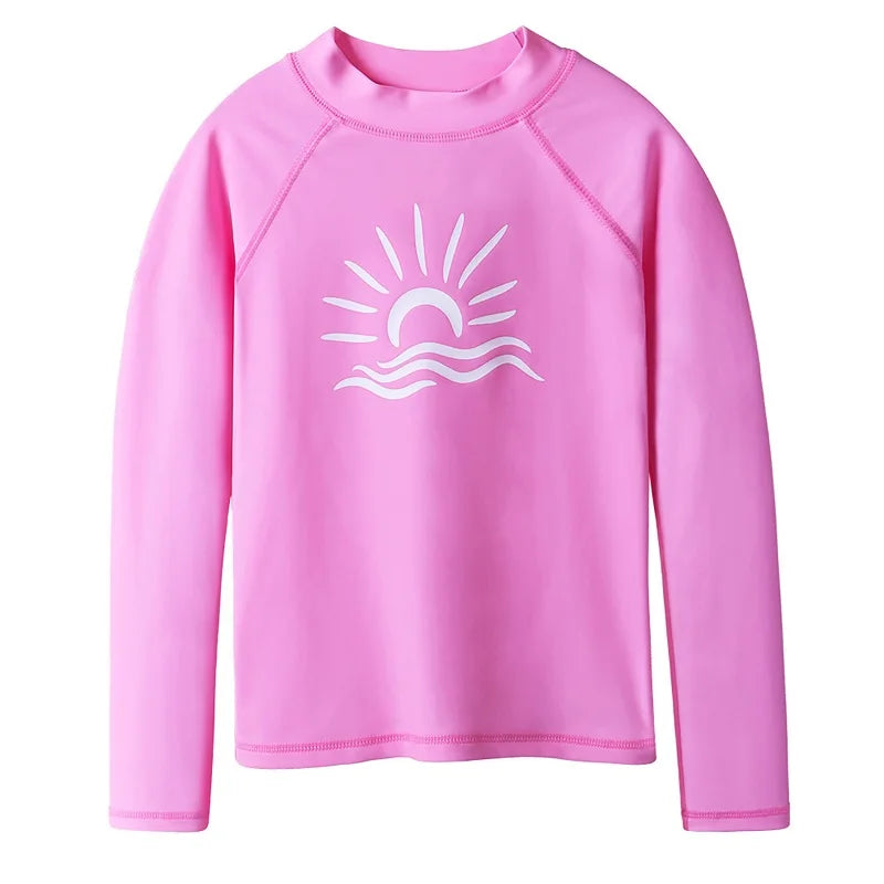 BAOHULU Kids Long Sleeve Rashguard UPF 50+ Swimwear