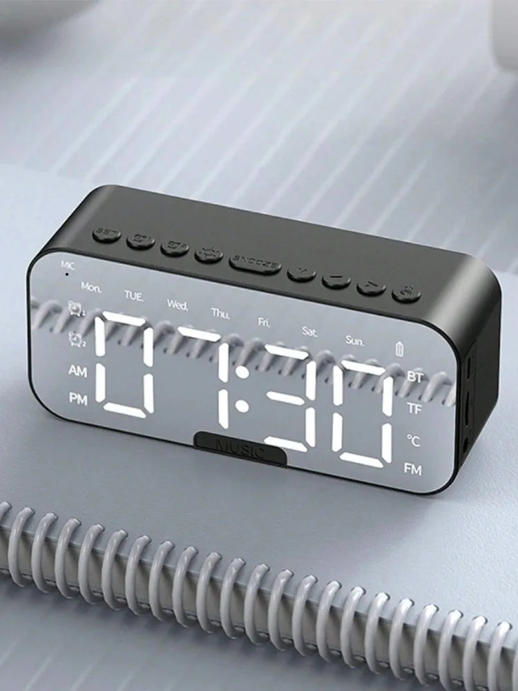 Smart Wireless Alarm Clock Speaker with Subwoofer