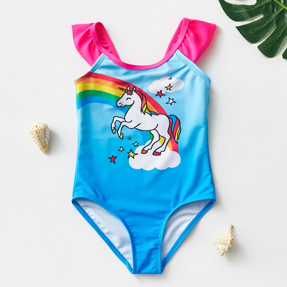 Girls' Mermaid One Piece Swimsuit