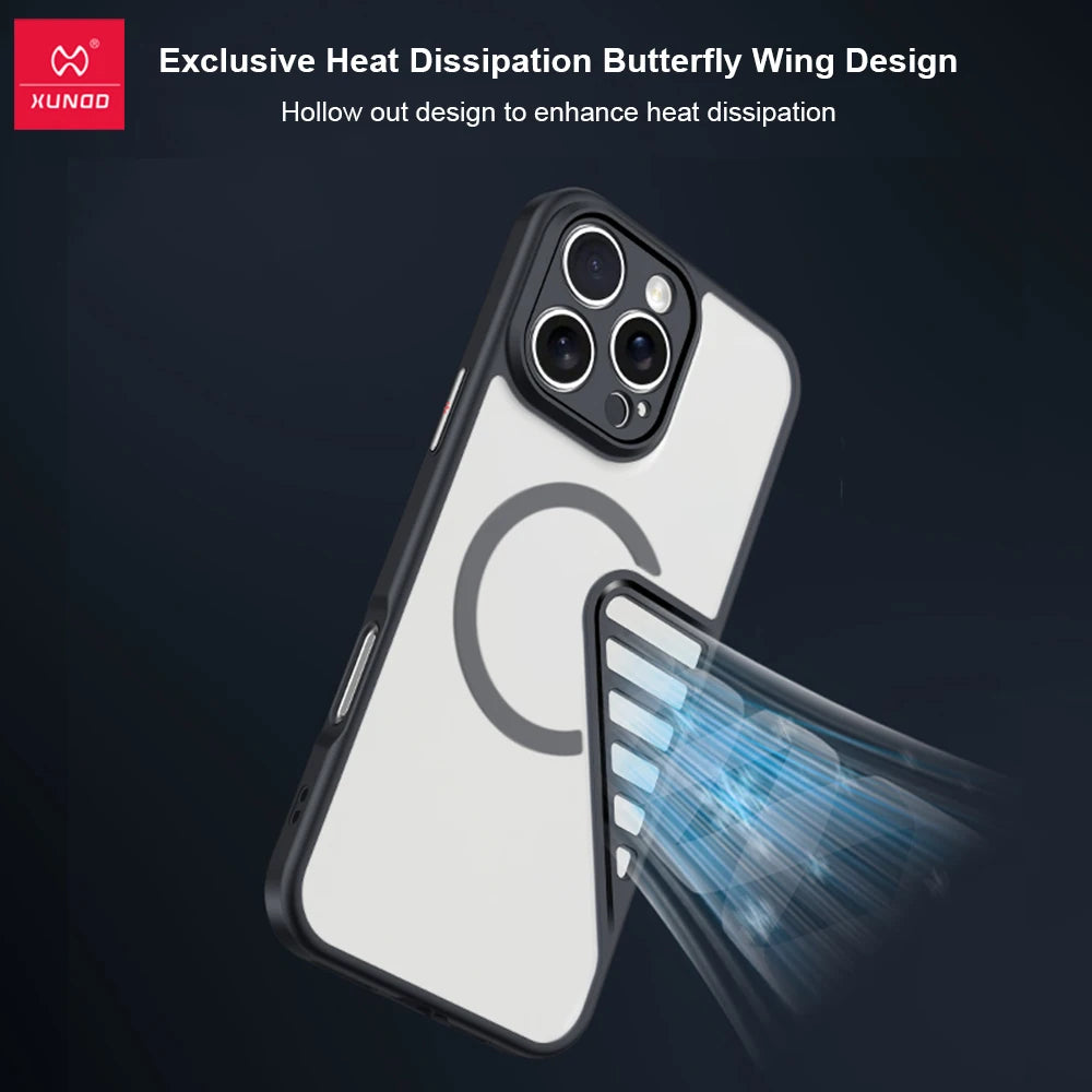 Xundd Frosted Magnetic iPhone 16 Pro/Pro Max Case with Camera Protection