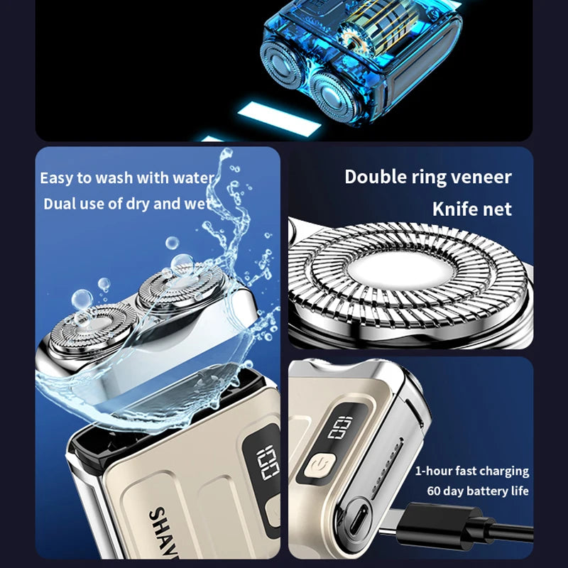 Mini Travel Electric Shaver for Men