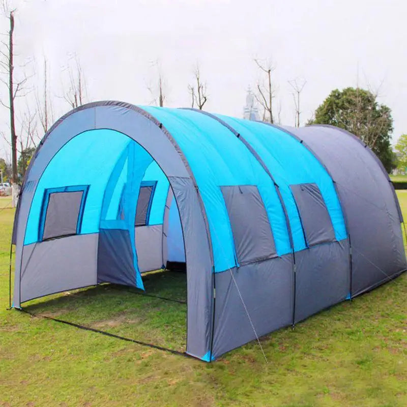 Tunnel Tent Camping Extra Large Tunnel Tent 8-10 Person Portable Tent Camping Accessories Waterproof Windproof Tent For Outdoor