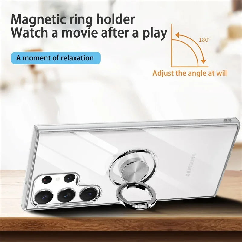 Magnetic Metal Ring Holder Samsung Galaxy Phone Case