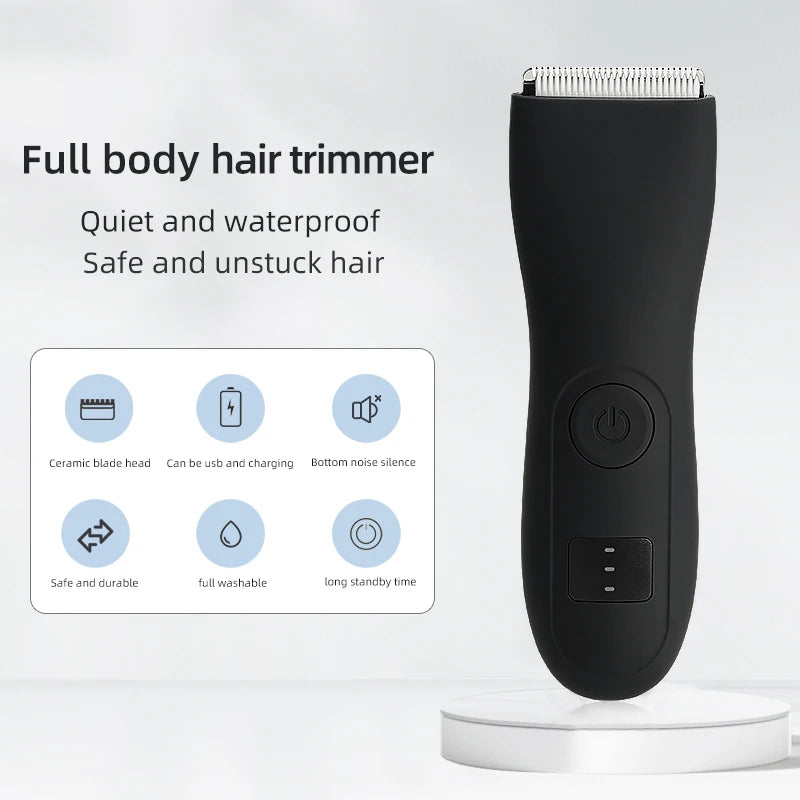 Versatile body hair trimmer for all.