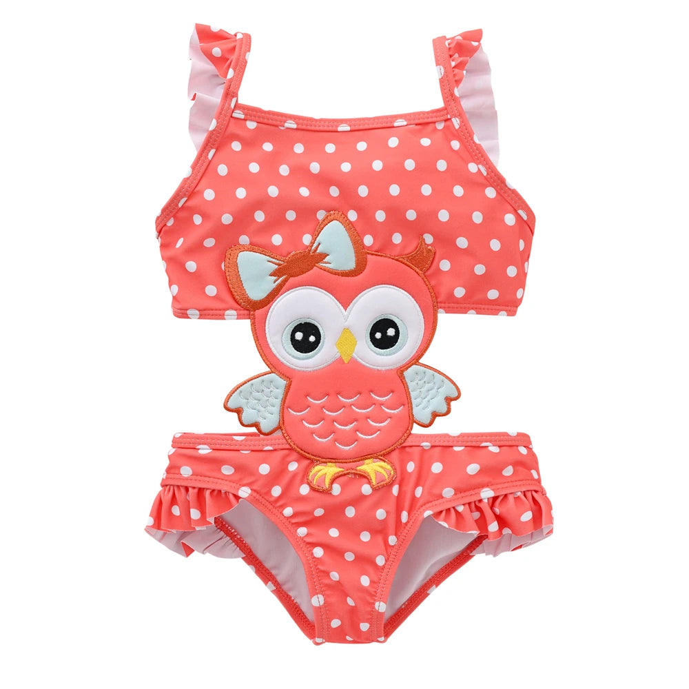 Adorable watermelon swimsuit for baby girls.