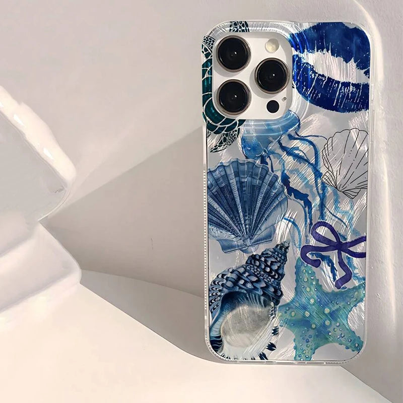 Seaside Wave Beach Pattern iPhone Case - Shockproof Cover