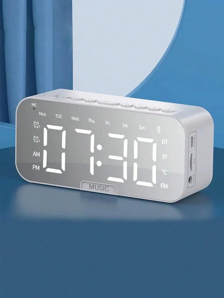 Smart Wireless Alarm Clock Speaker with Subwoofer