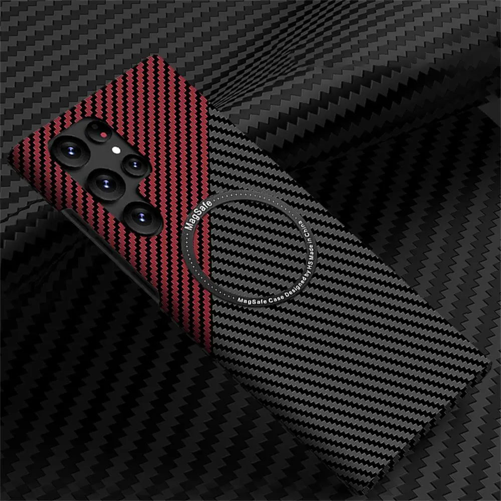 Carbon fiber Magsafe case for Samsung.