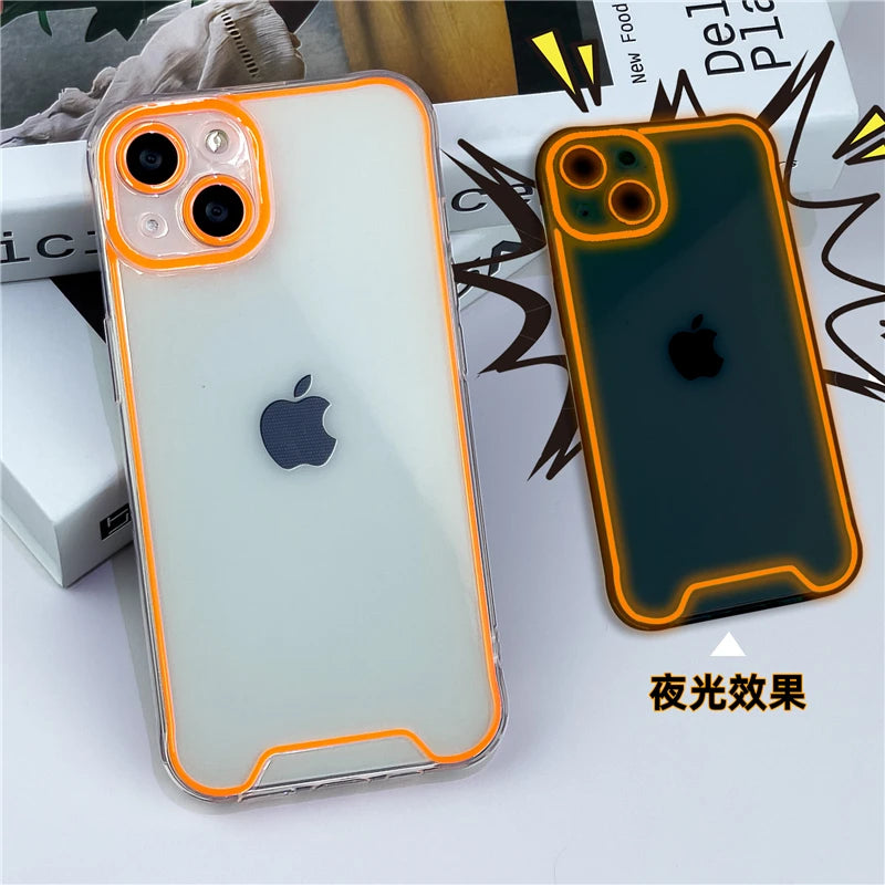 Glowing silicone case for various iPhones.