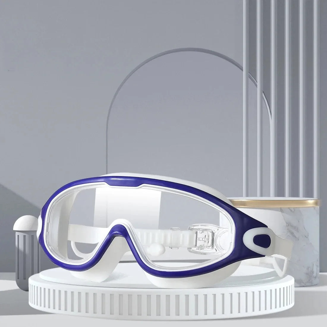 Silicone Swim Goggles with Earplugs - Anti-fog HD Eyewear