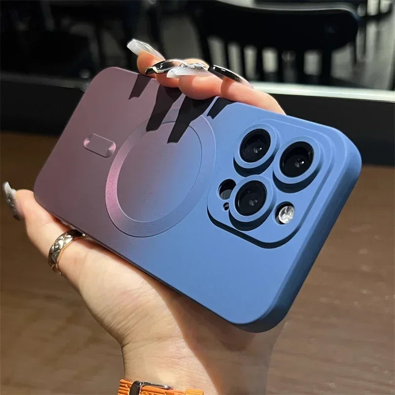 Colorful Gradient MagSafe Silicone Case - iPhone 16/15/14/13/12/11 Pro Max