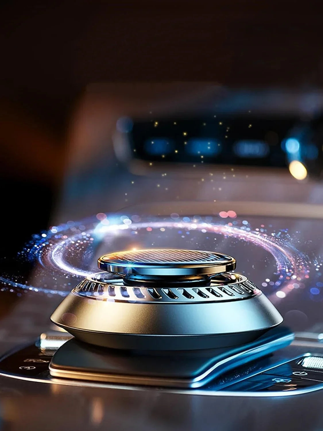 Solar-Powered Rotating Car Aromatherapy Diffuser