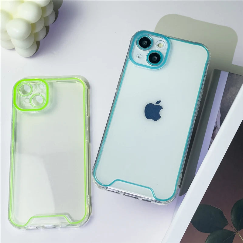 Glowing silicone case for various iPhones.