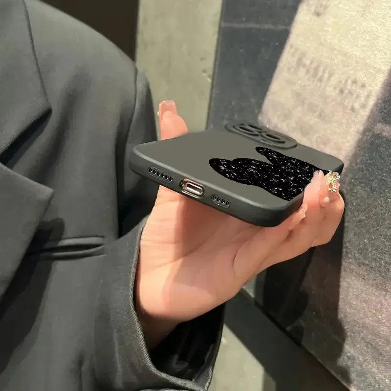 Floral Bear Painting iPhone Case for 7-16 Pro Max, SE, XS, XR