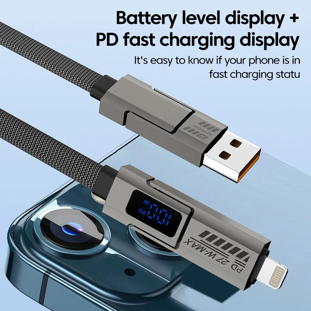 4-in-1 100W USB Type-C Fast Charging Cable