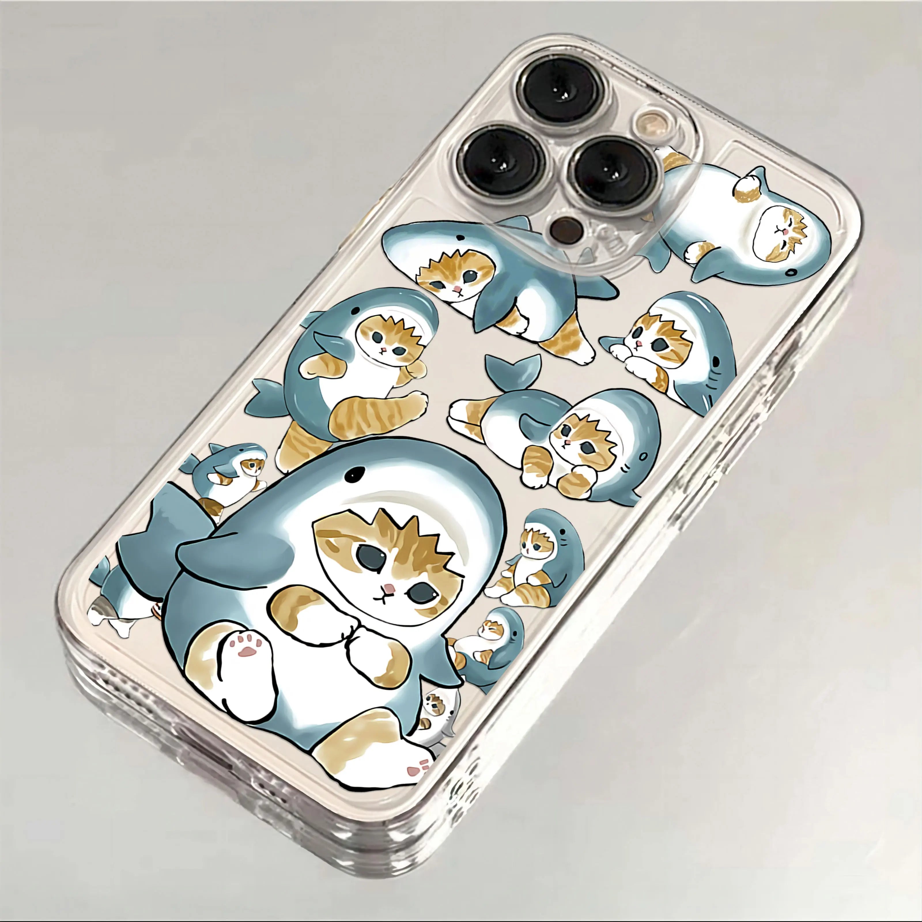 Cute M-Mofusands Cat iPhone Case - Transparent Cover
