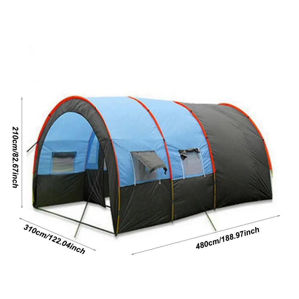 Tunnel Tent Camping Extra Large Tunnel Tent 8-10 Person Portable Tent Camping Accessories Waterproof Windproof Tent For Outdoor