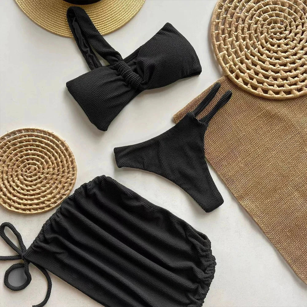 2024 Sexy 3-Piece Micro Bikini Set