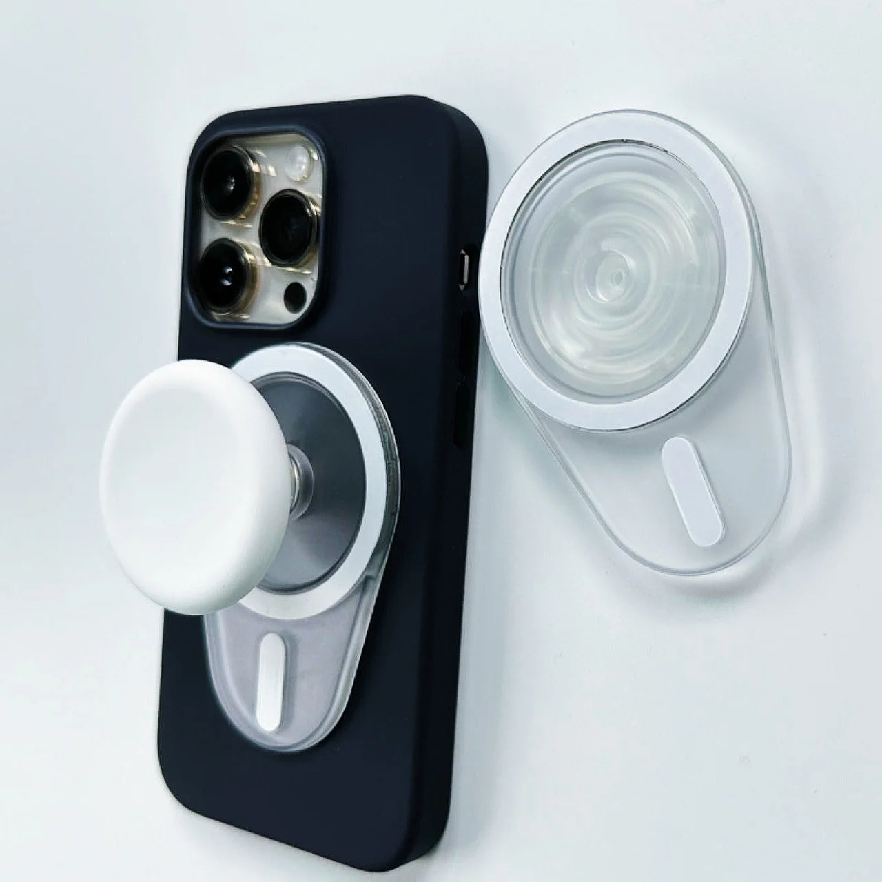 Oval Magnetic Silicone Phone Grip for iPhone