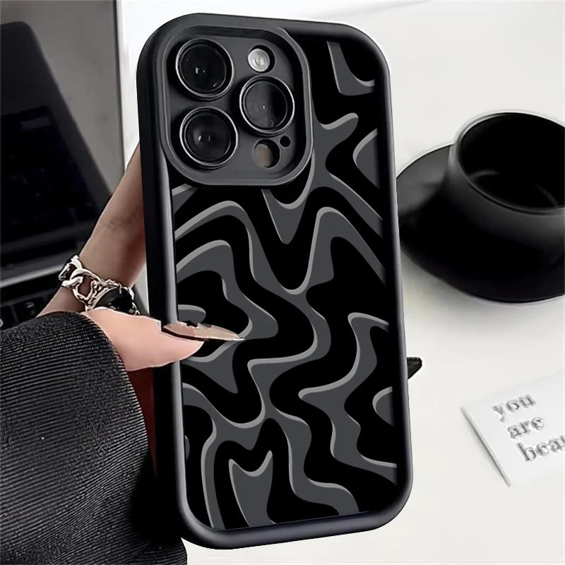 Luxury Striped Pattern iPhone Case - Soft TPU Cover