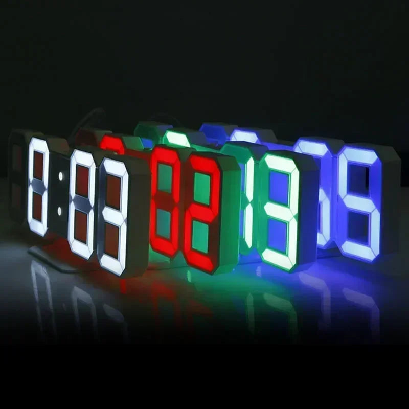 3D LED Digital Alarm Clock for Home & Office