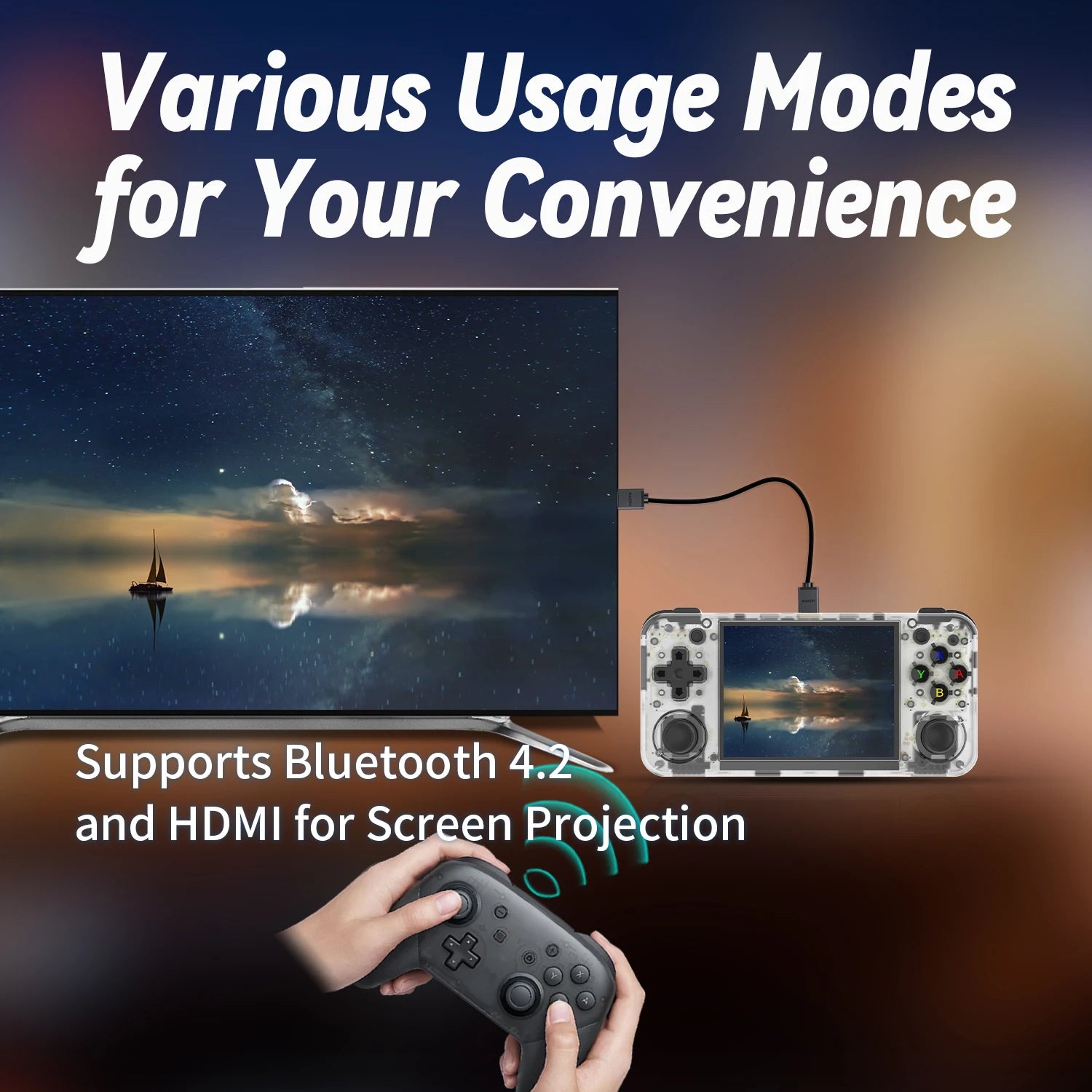 ANBERNIC RG35XX H Handheld Retro Game Console 3.5'' IPS, HDMI, Linux