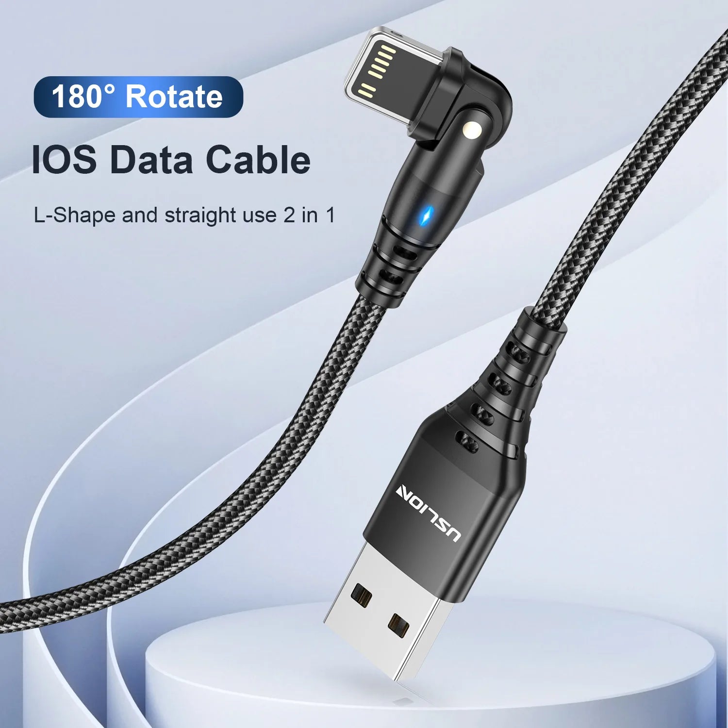 3A fast charging USB cable for iPhone.