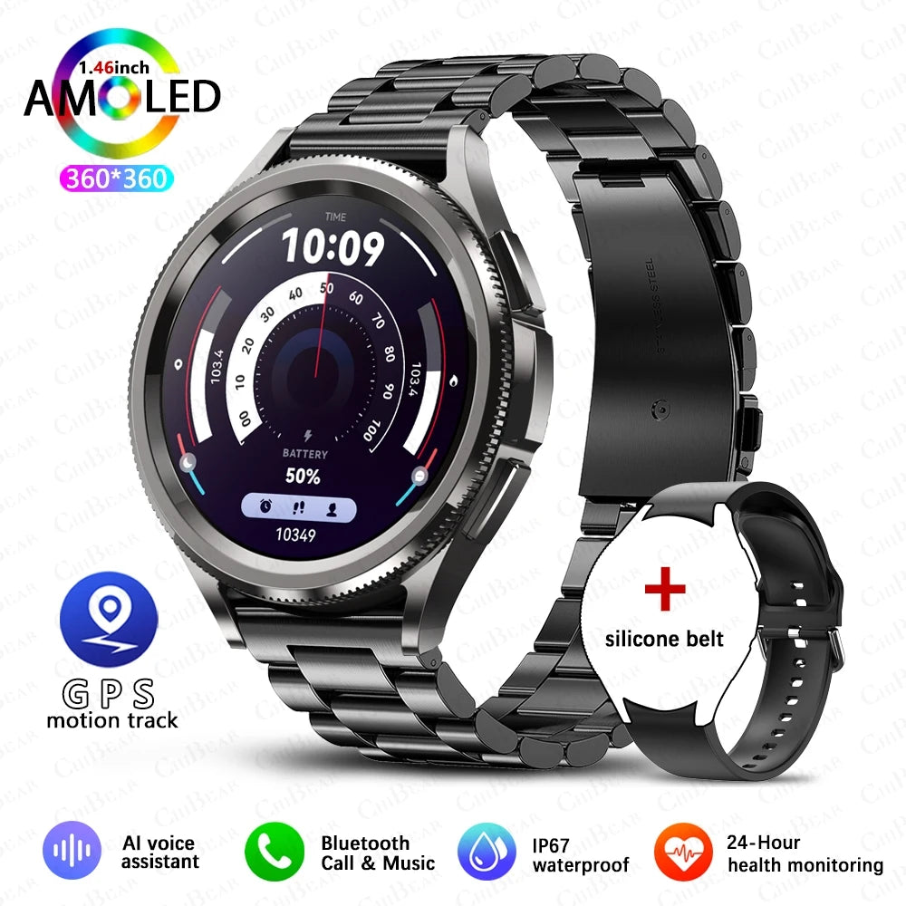 Samsung Galaxy Watch6 Classic - GPS, Heart Rate, Bluetooth Call, Waterproof 2024