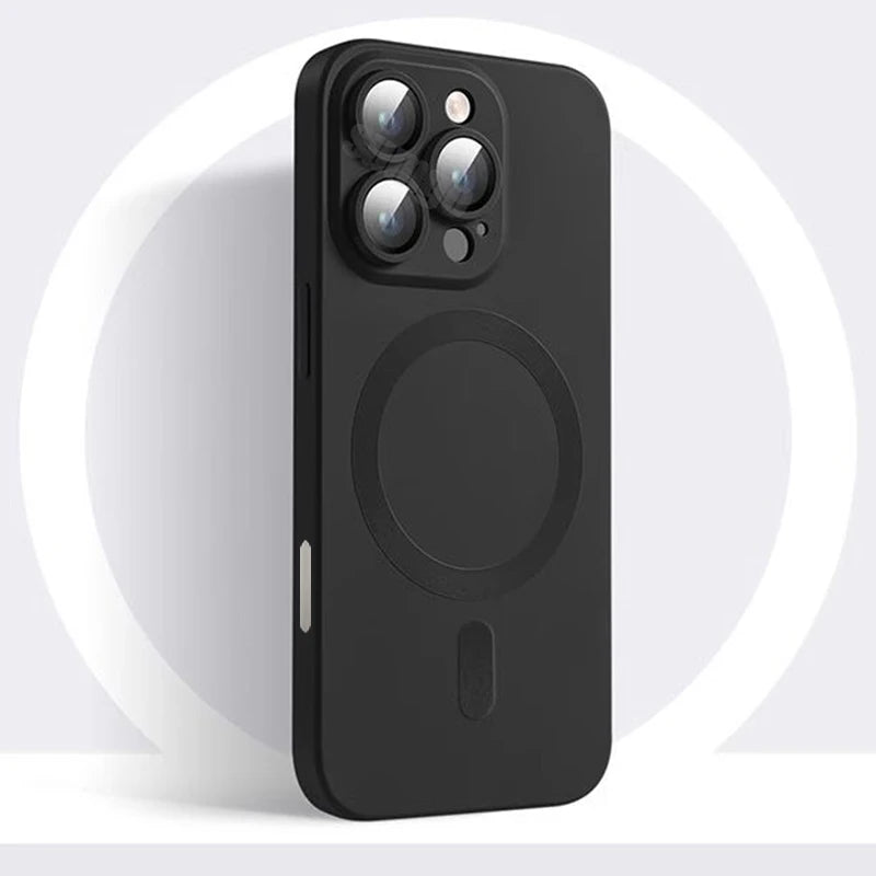 Luxury MagSafe Matte Silicone Case - iPhone 16/15/14/13/12/11 Pro Max