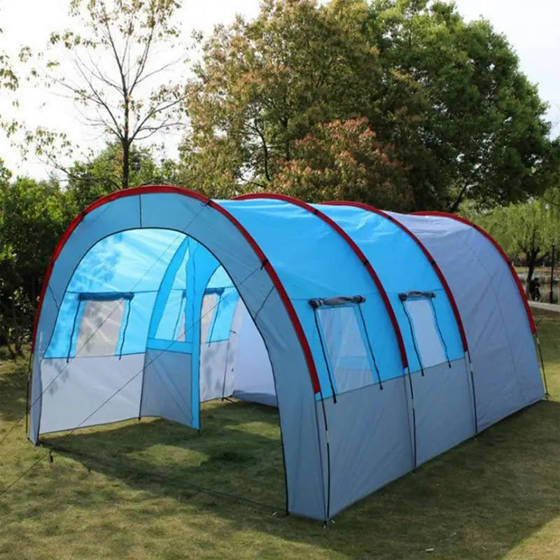 Tunnel Tent Camping Extra Large Tunnel Tent 8-10 Person Portable Tent Camping Accessories Waterproof Windproof Tent For Outdoor