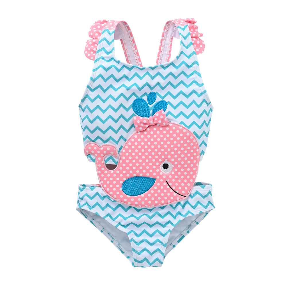 Adorable watermelon swimsuit for baby girls.