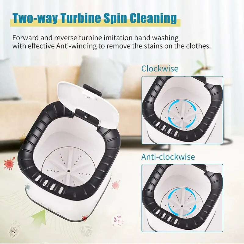 2L Mini Portable Washing Machine for Underwear and Socks