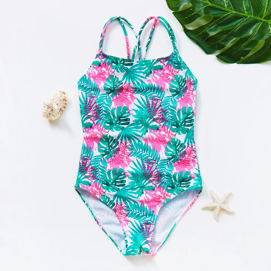 Girls' Mermaid One Piece Swimsuit