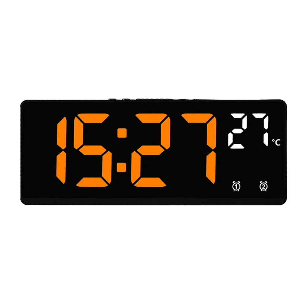 Voice control LED alarm clock, versatile.