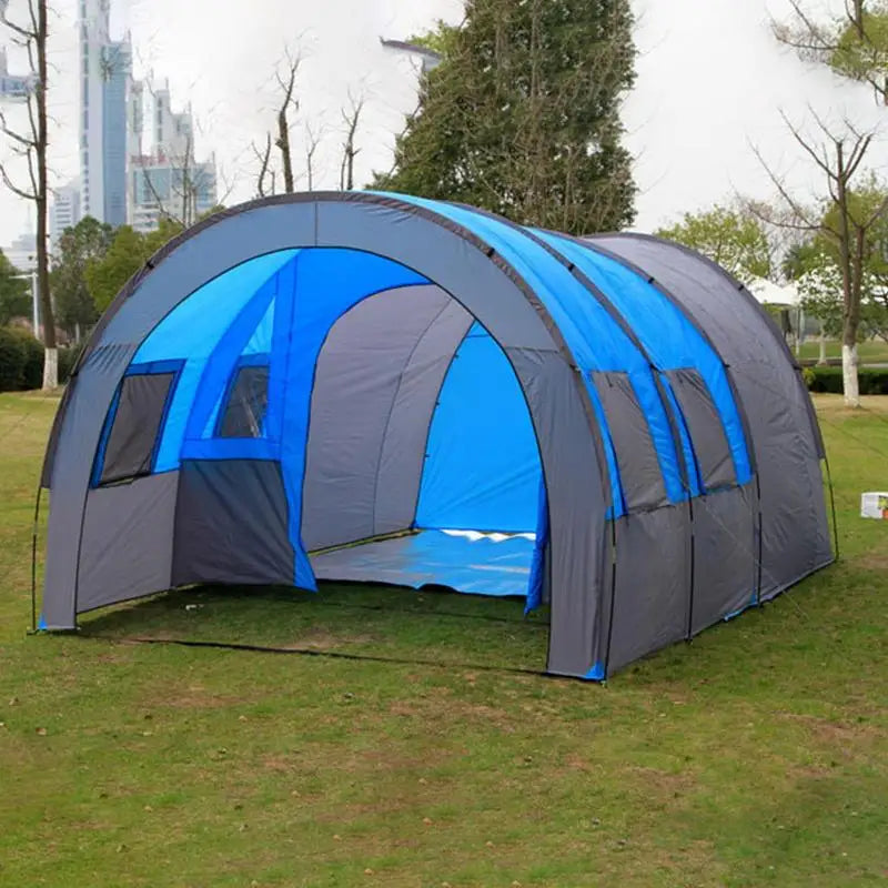 Tunnel Tent Camping Extra Large Tunnel Tent 8-10 Person Portable Tent Camping Accessories Waterproof Windproof Tent For Outdoor