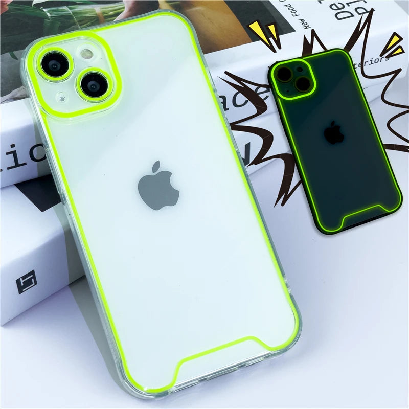 Glowing silicone case for various iPhones.