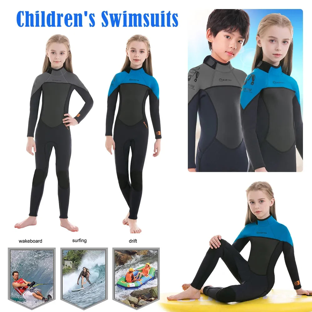 Neoprene Kids Wetsuits: Swimwear for Surfing and Snorkeling