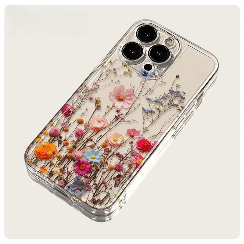 Transparent Floral iPhone Case - Soft Clear Cover