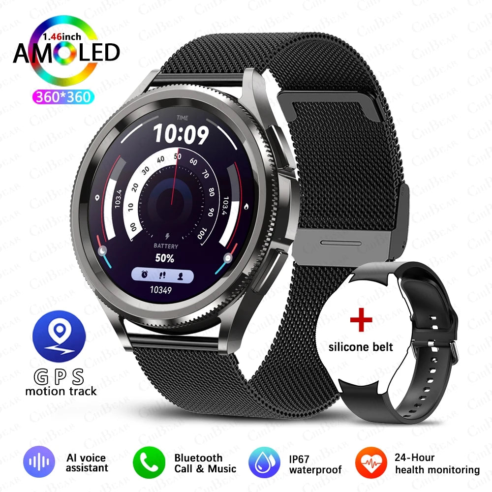 Samsung Galaxy Watch6 Classic - GPS, Heart Rate, Bluetooth Call, Waterproof 2024