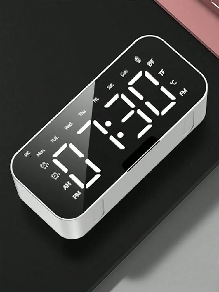 Smart Wireless Alarm Clock Speaker with Subwoofer