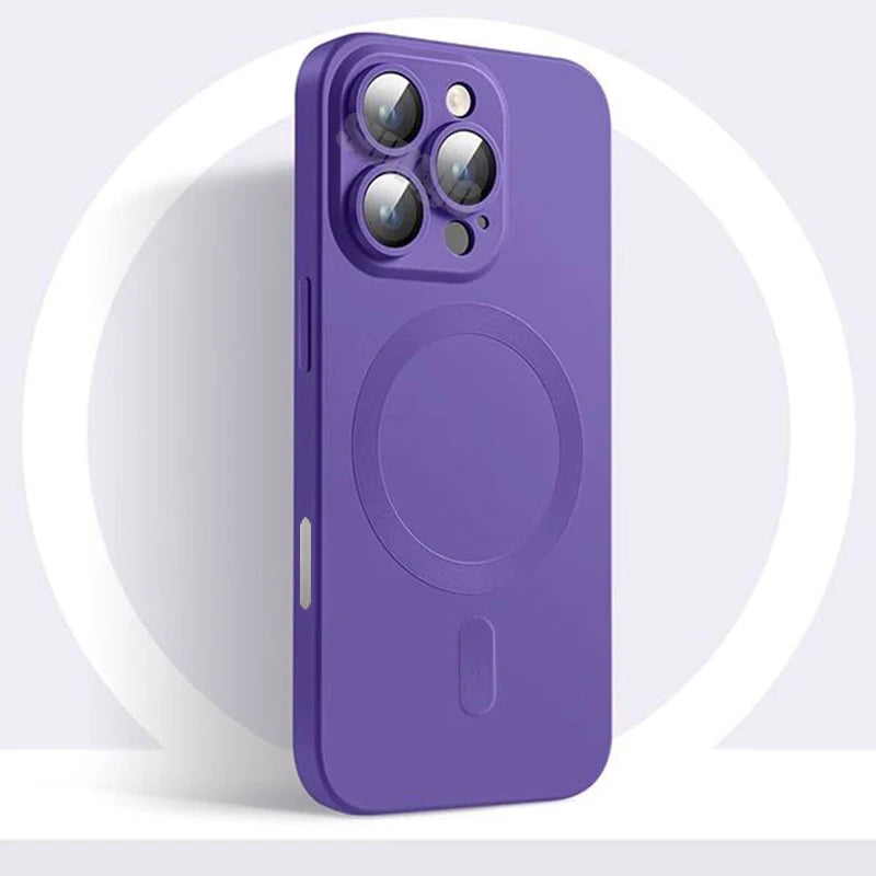 Luxury MagSafe Matte Silicone Case - iPhone 16/15/14/13/12/11 Pro Max