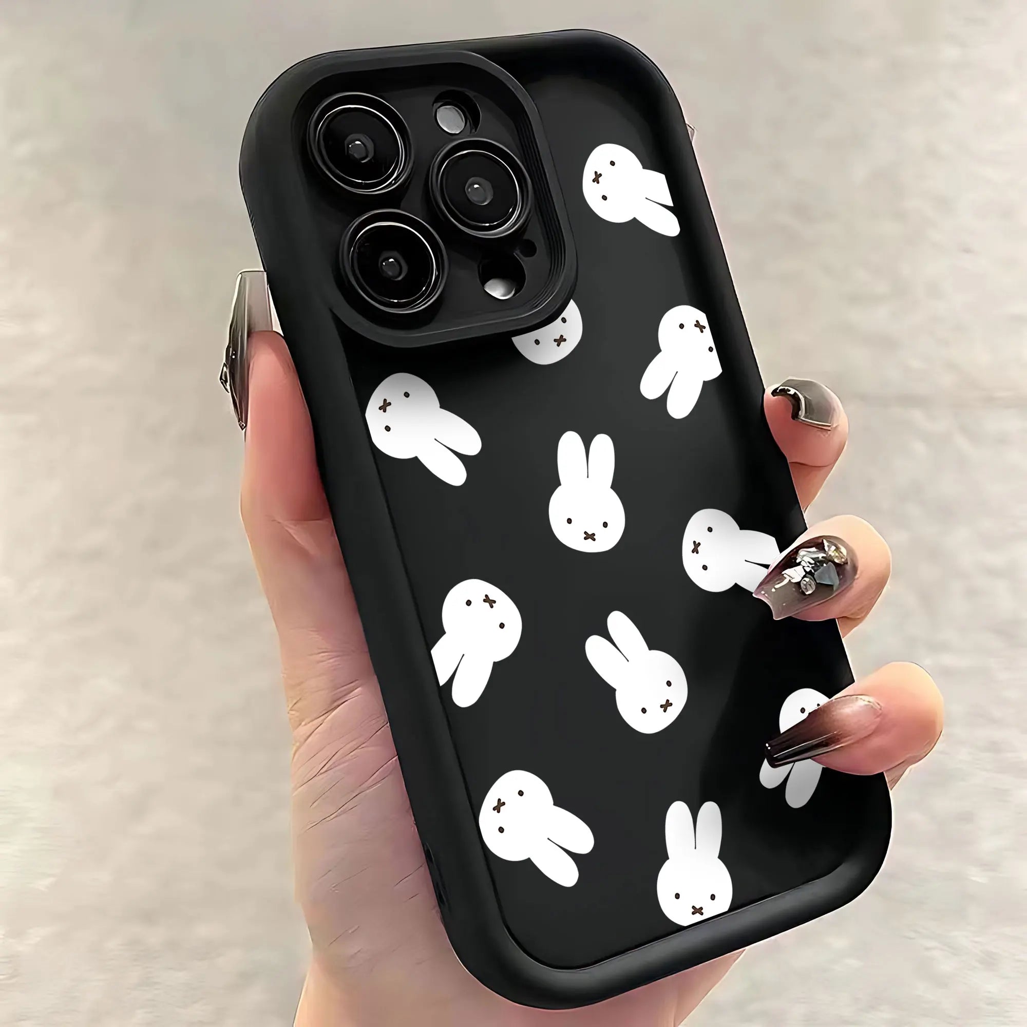 Kawaii White Rabbit iPhone Case - Soft TPU Back Cover