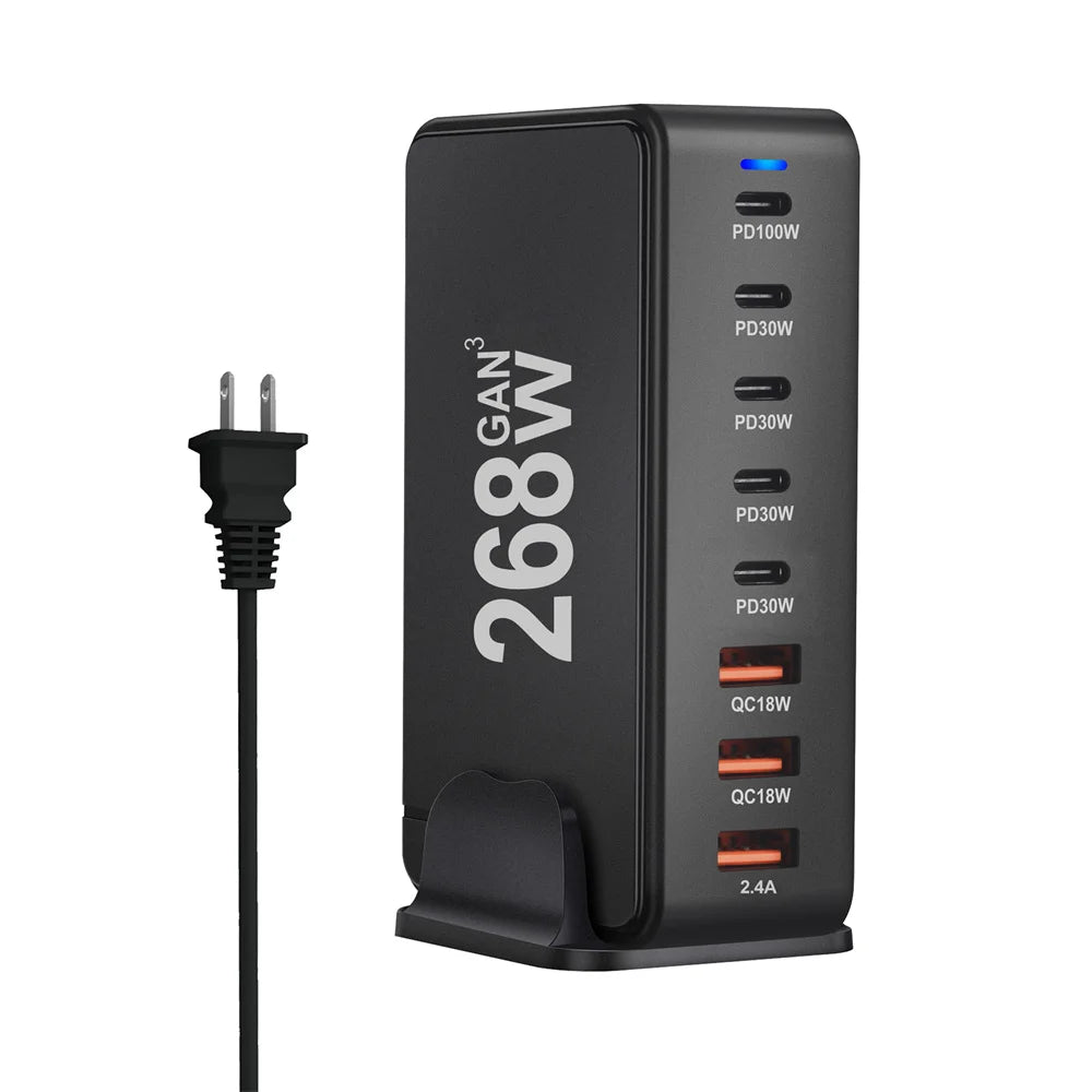 8-port USB Type C GaN Charger.
