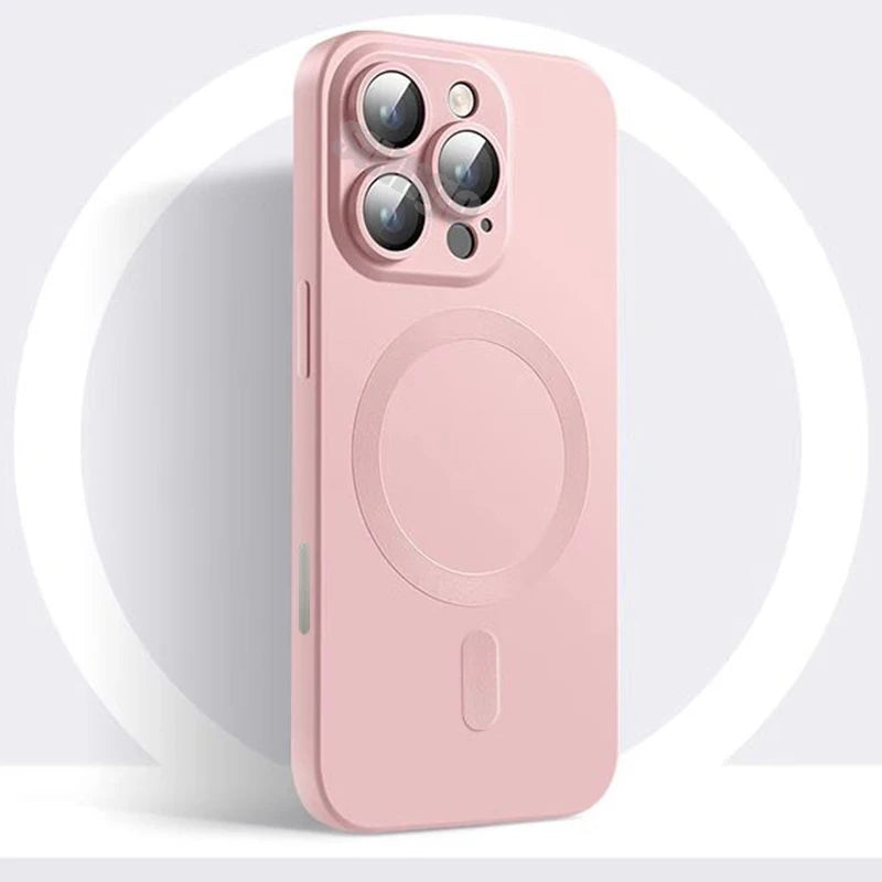 Luxury MagSafe Matte Silicone Case - iPhone 16/15/14/13/12/11 Pro Max