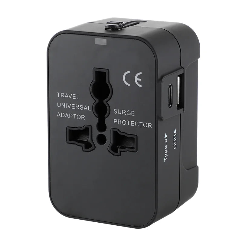 Travel adapter with dual USB port.