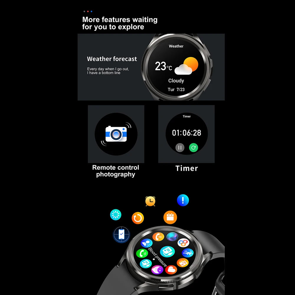 Samsung Galaxy Watch6 Classic - GPS, Heart Rate, Bluetooth Call, Waterproof 2024