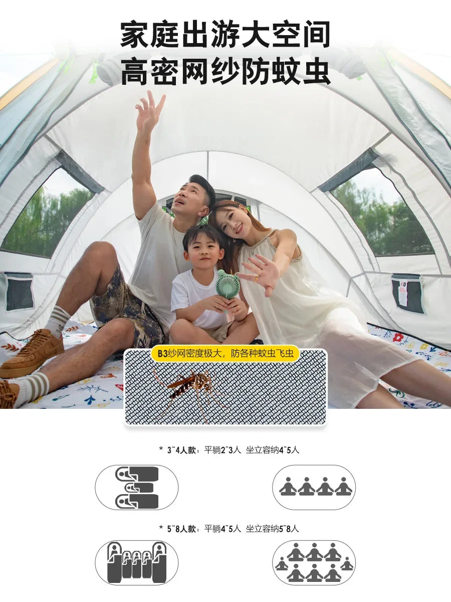 One-Touch 3-4 Person Automatic Tent – Ultralight 4-Season Pop-Up