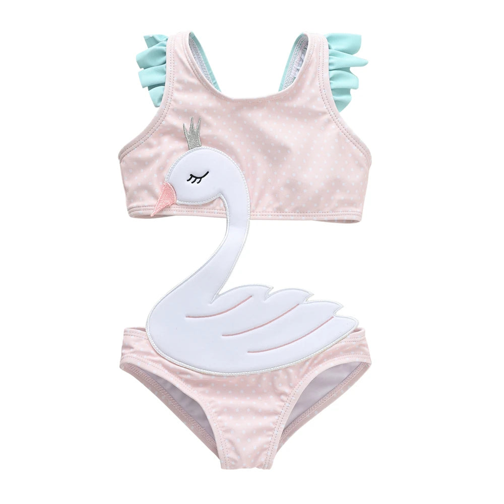 Adorable watermelon swimsuit for baby girls.